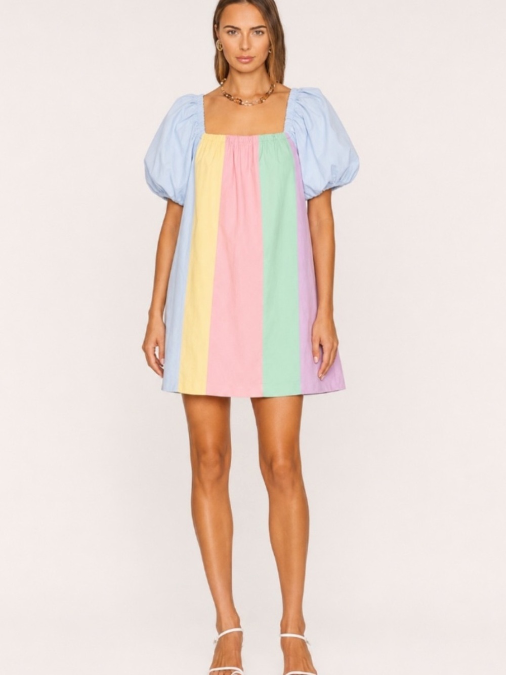 NWT English Factory pastel color blocked dress sz medium